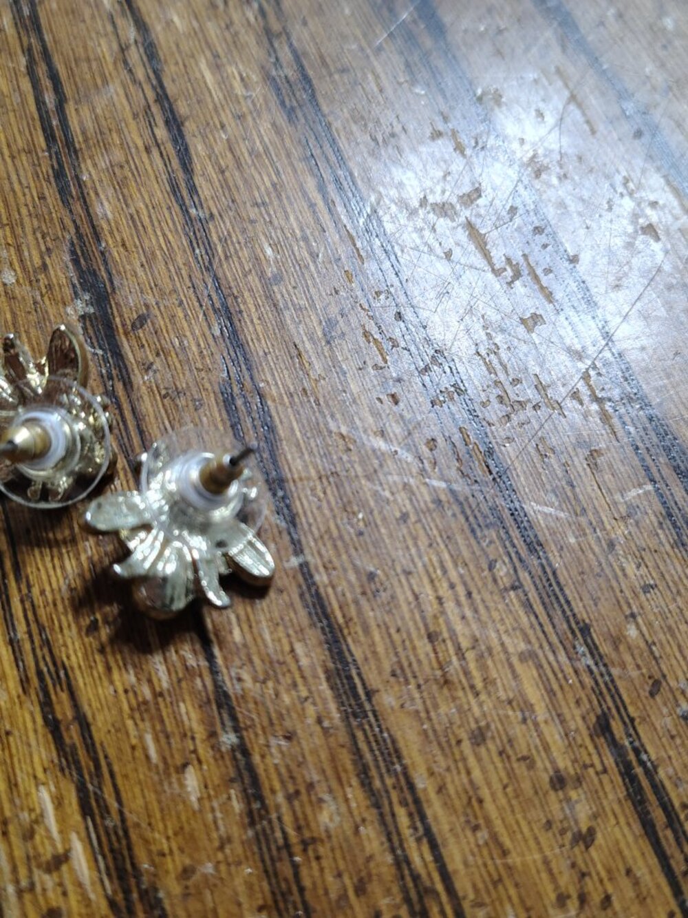 Bee Earrings with Gold Glass Center - Picture 2 of 6